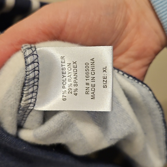 Emily Daniels Oversized Blue and White Stripped Sweatshirt. NWT - Picture 4 of 4